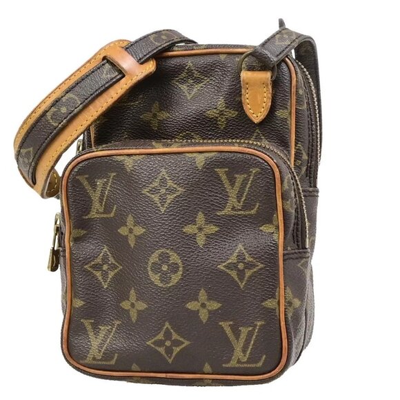 LOUIS VUITTON Mini Amazon Shoulder Bag Monogram Leather Brown M45238 82ED177 - Picture 1 of 15